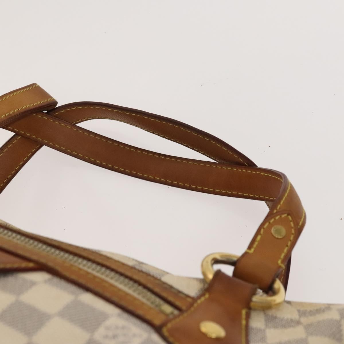 Louis Vuitton Evora Handbag Damier, WHITE, CANVAS, Handbag