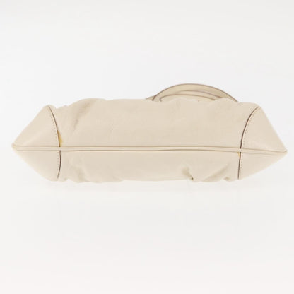 Salvatore Ferragamo Marisa Satchel Leather, WHITE, LEATHER, Handbag