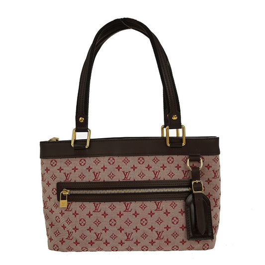 Louis Vuitton Lucille Handbag Mini Lin, RED, CANVAS, Handbag
