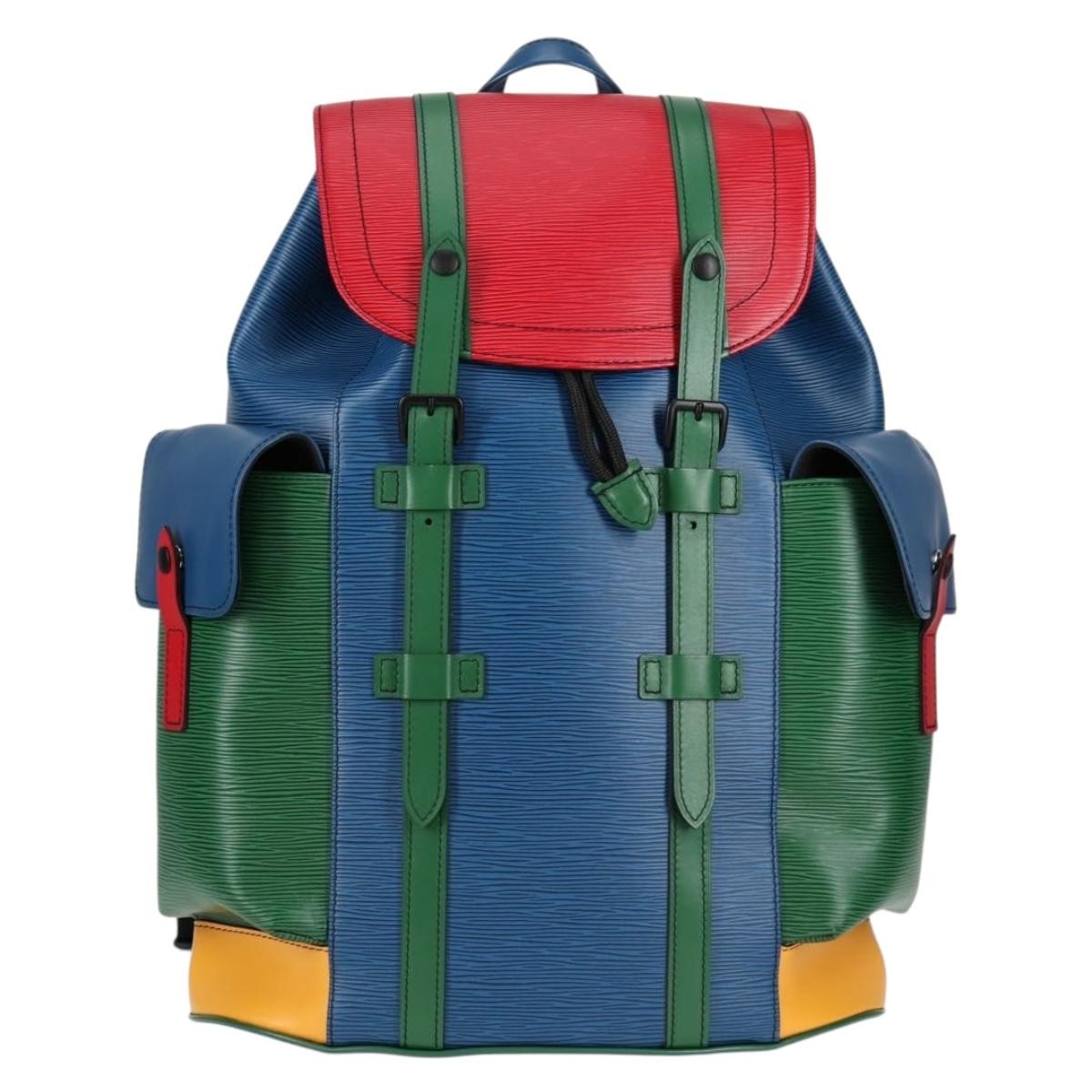 Louis Vuitton Christopher Backpack Epi Leather, MULTICOLOUR, LEATHER, Backpack