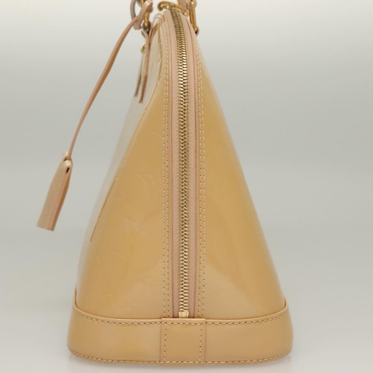 Louis Vuitton Alma Handbag Monogram Vernis, BEIGE, PATENT_LEATHER, Handbag