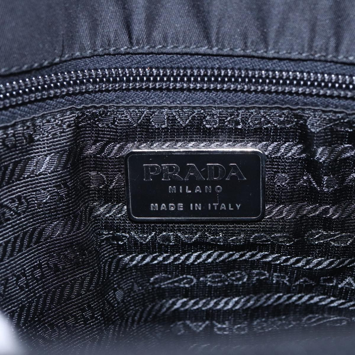 Prada Bowling Shoulder Bag Tessuto, BLACK, NYLON, Shoulder bag