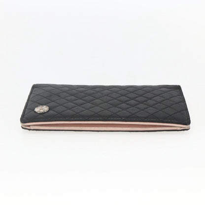 Chanel Vintage CC Bifold Wallet Leather, BLACK, LEATHER, Wallets