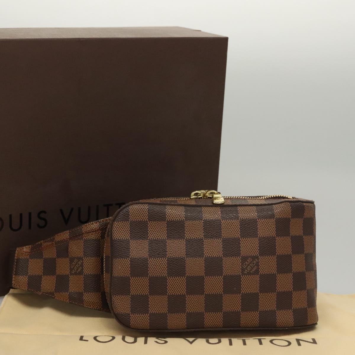 Louis Vuitton Geronimos Waist Bag Damier, BROWN, CANVAS, Travel bag
