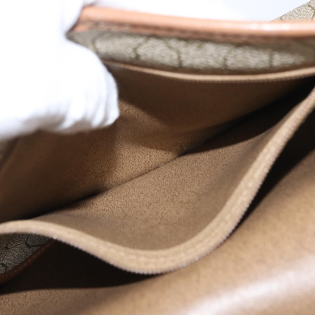Christian Dior Vintage Honeycomb chain Canvas, BEIGE, CANVAS, Shoulder bag