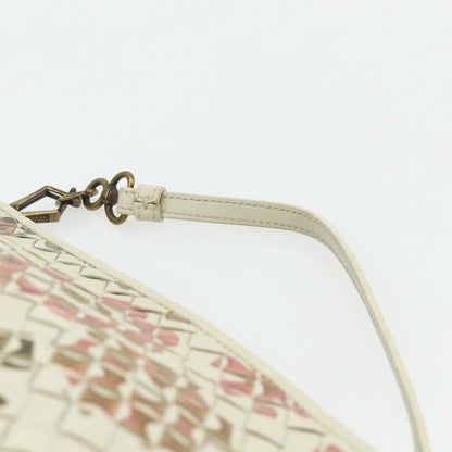 Bottega Veneta Intrecciato Clutch bag Leather, White, Leather, Clutch