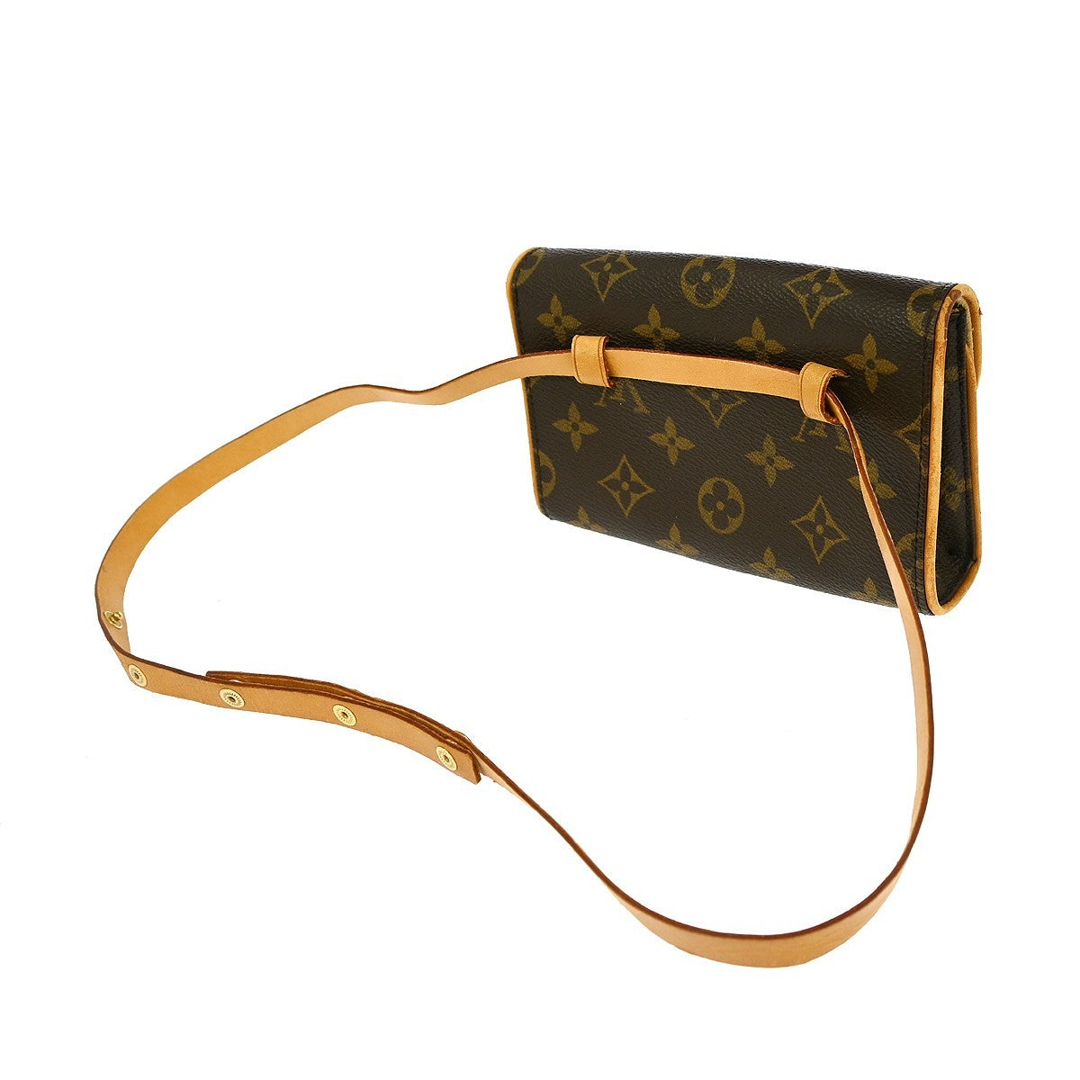 Louis Vuitton Florentine Waist Bag Monogram Canvas, BROWN, CANVAS, Clutche & pouche