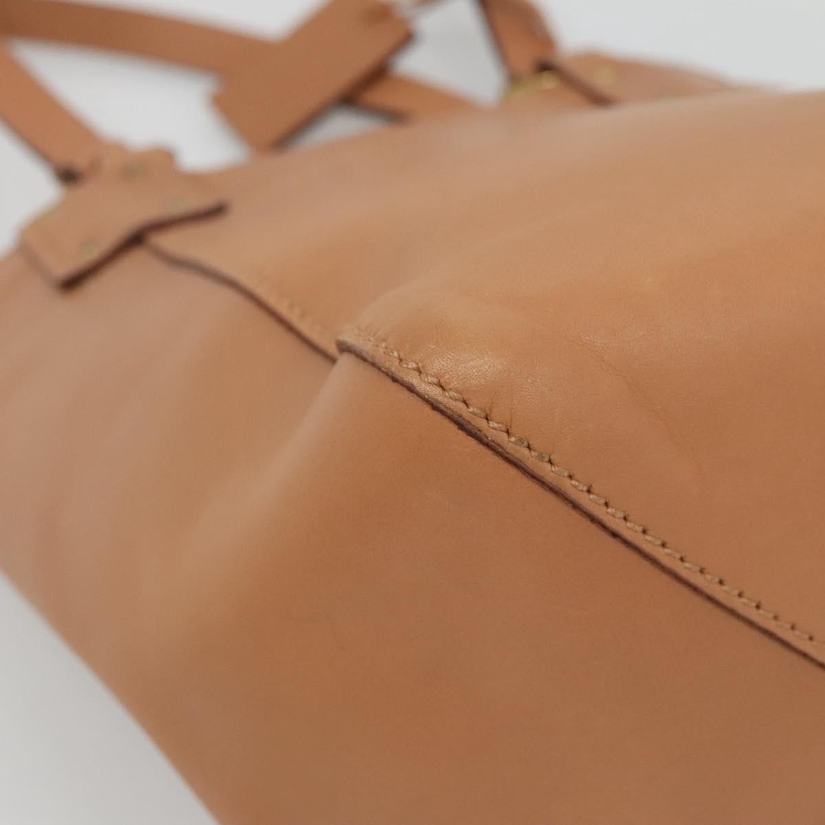 Gucci Vintage Handbag Leather, BEIGE, LEATHER, Handbag