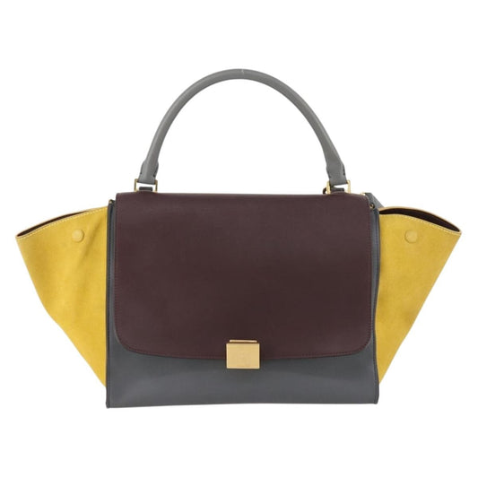 Celine Tricolor Trapeze Bag Leather, MULTICOLOUR, LEATHER, Handbag