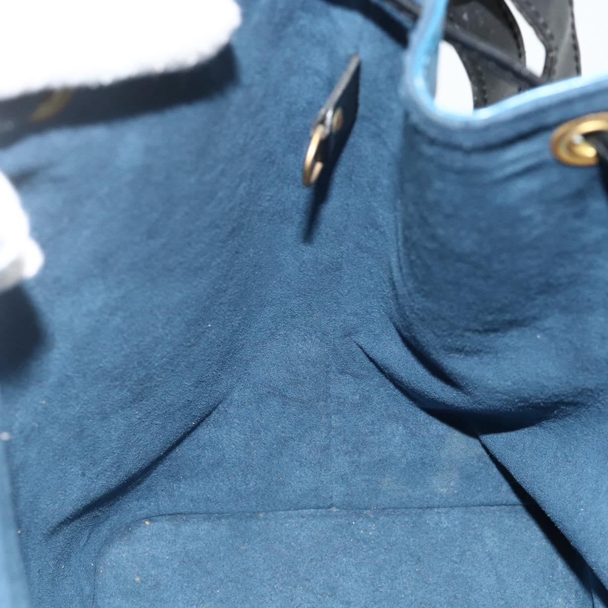 Louis Vuitton Bicolor Petit Noe Handbag Epi Leather, Blue, Leather, Shoulder Bag