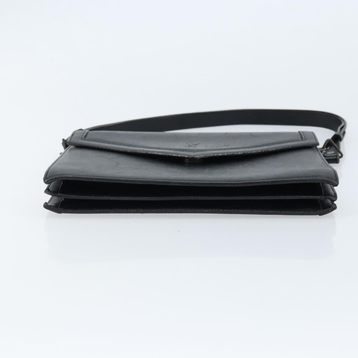 Saint Laurent Vintage Handbag Leather, BLACK, LEATHER, Handbag