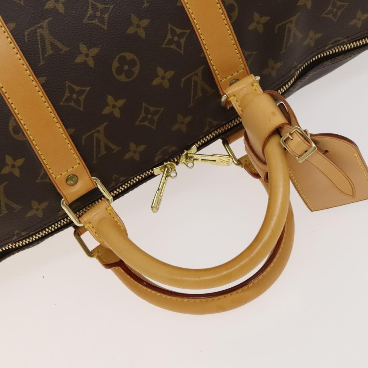 Louis Vuitton Keepall Bag Monogram Canvas, BROWN, CANVAS, Travel bag