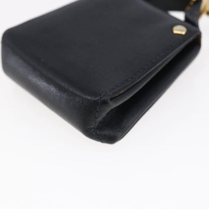 Salvatore Ferragamo Gancini Charm Convertible Shoulder Bag Leather, NAVY, LEATHER, Shoulder bag