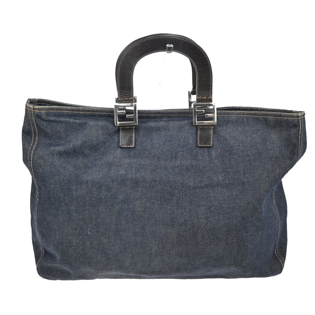 Fendi Vintage Open Tote Denim, BLUE, DENIM_JEANS, Tote bag