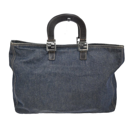 Fendi Vintage Open Tote Denim, BLUE, DENIM_JEANS, Tote bag