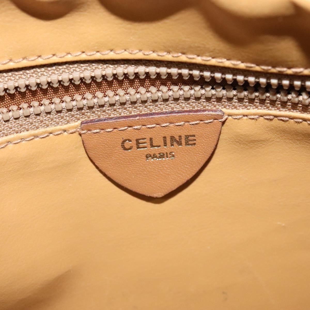 Celine Macadam Shoulder Bag PVC Leather, BEIGE, CANVAS, Shoulder bag