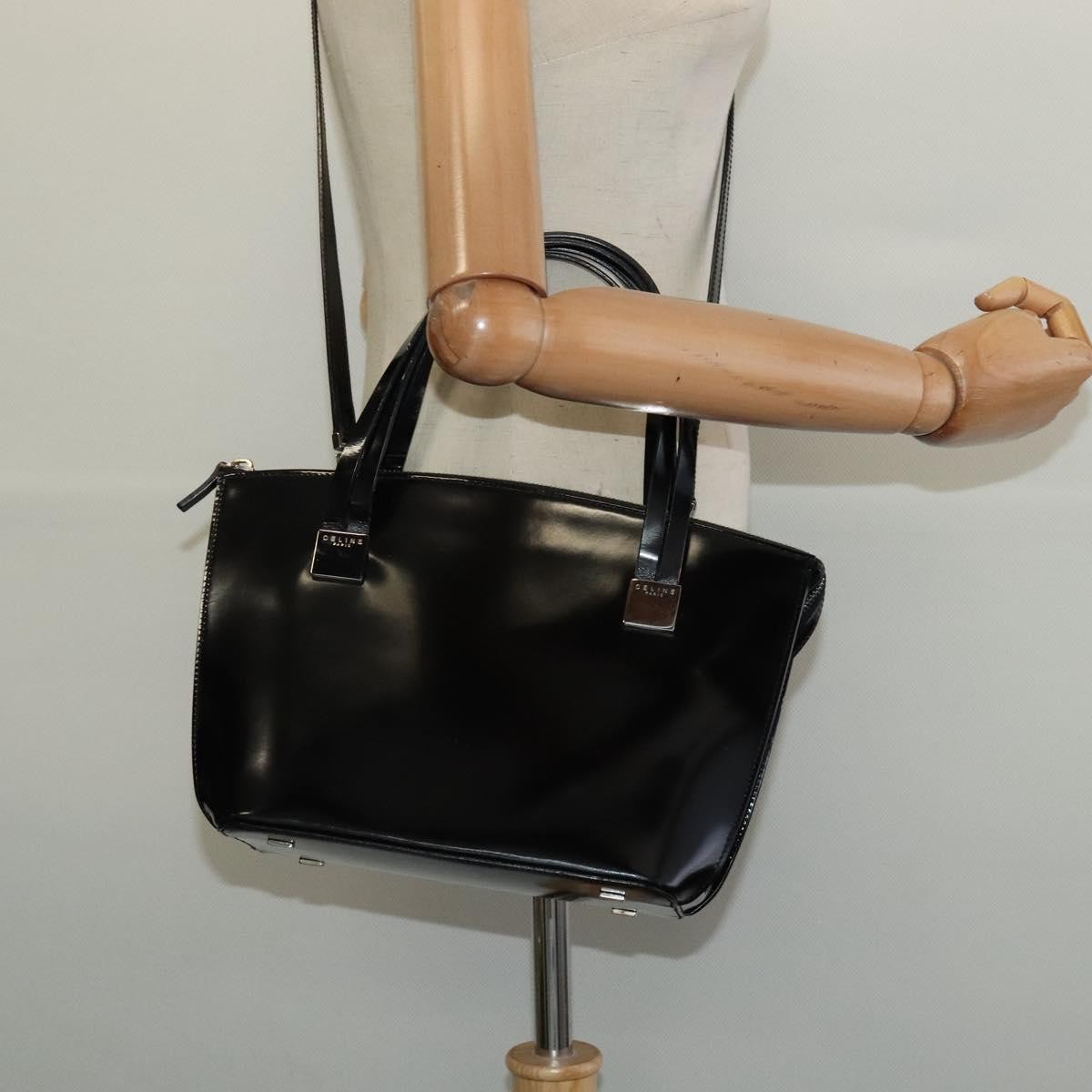 Celine Handbag Patent leather, BLACK, PATENT_LEATHER, Handbag