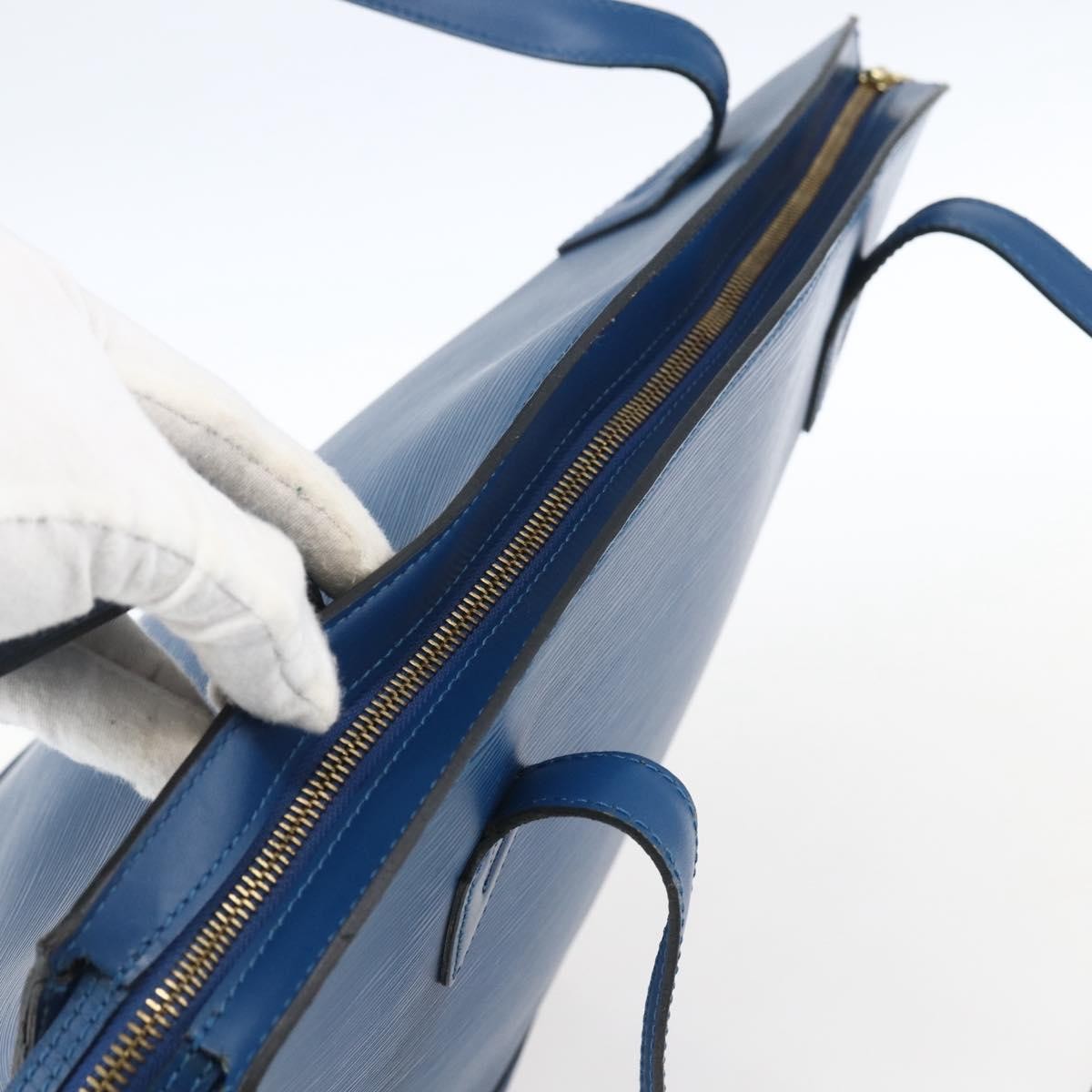 Louis Vuitton Saint Jacques Handbag Epi Leather, BLUE, LEATHER, Shoulder bag