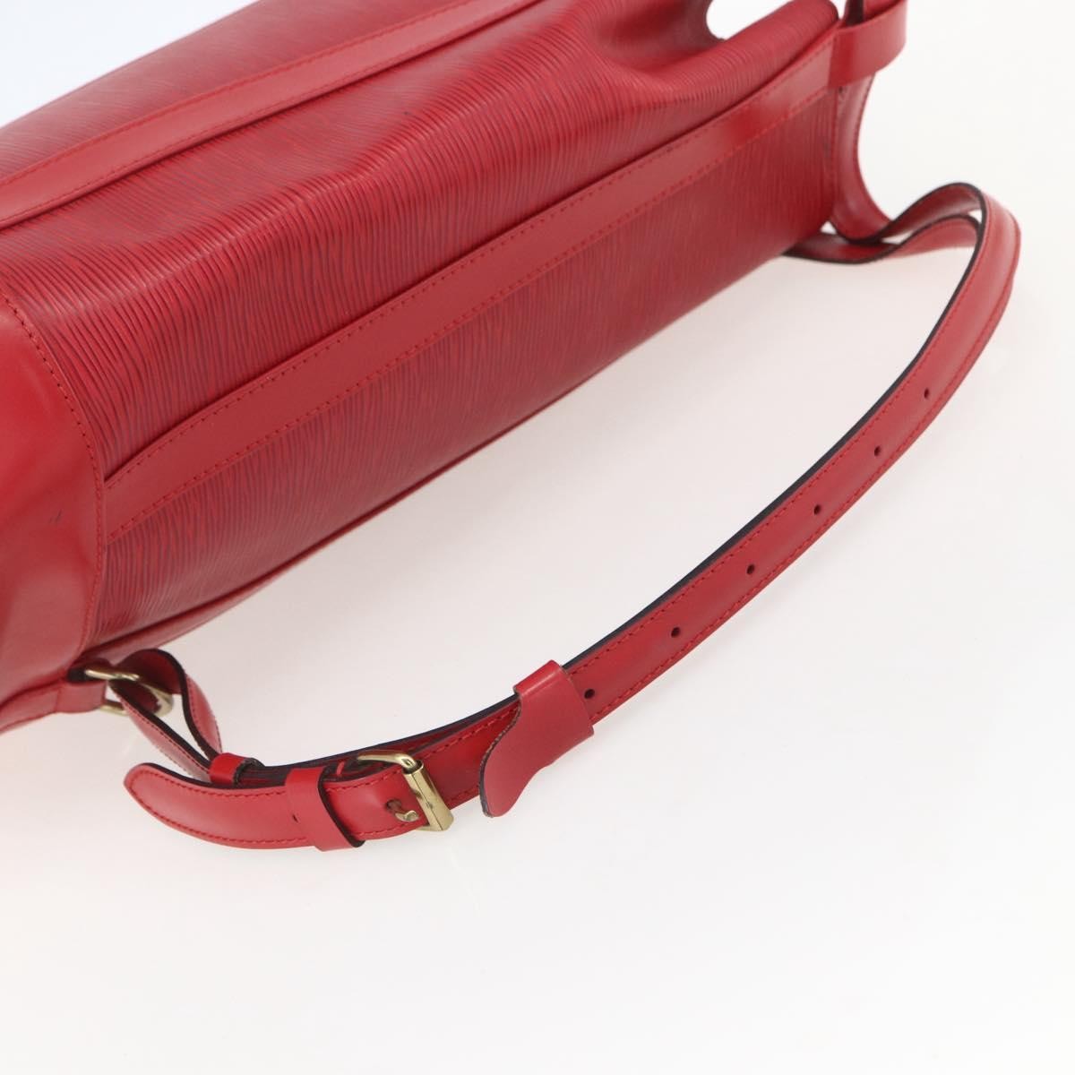 Louis Vuitton Randonnee Backpack Epi Leather, RED, LEATHER, Shoulder bag