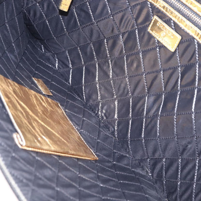 Chanel Feminine Pouch Crinkled Leather, GOLD, LEATHER, Clutche & pouche