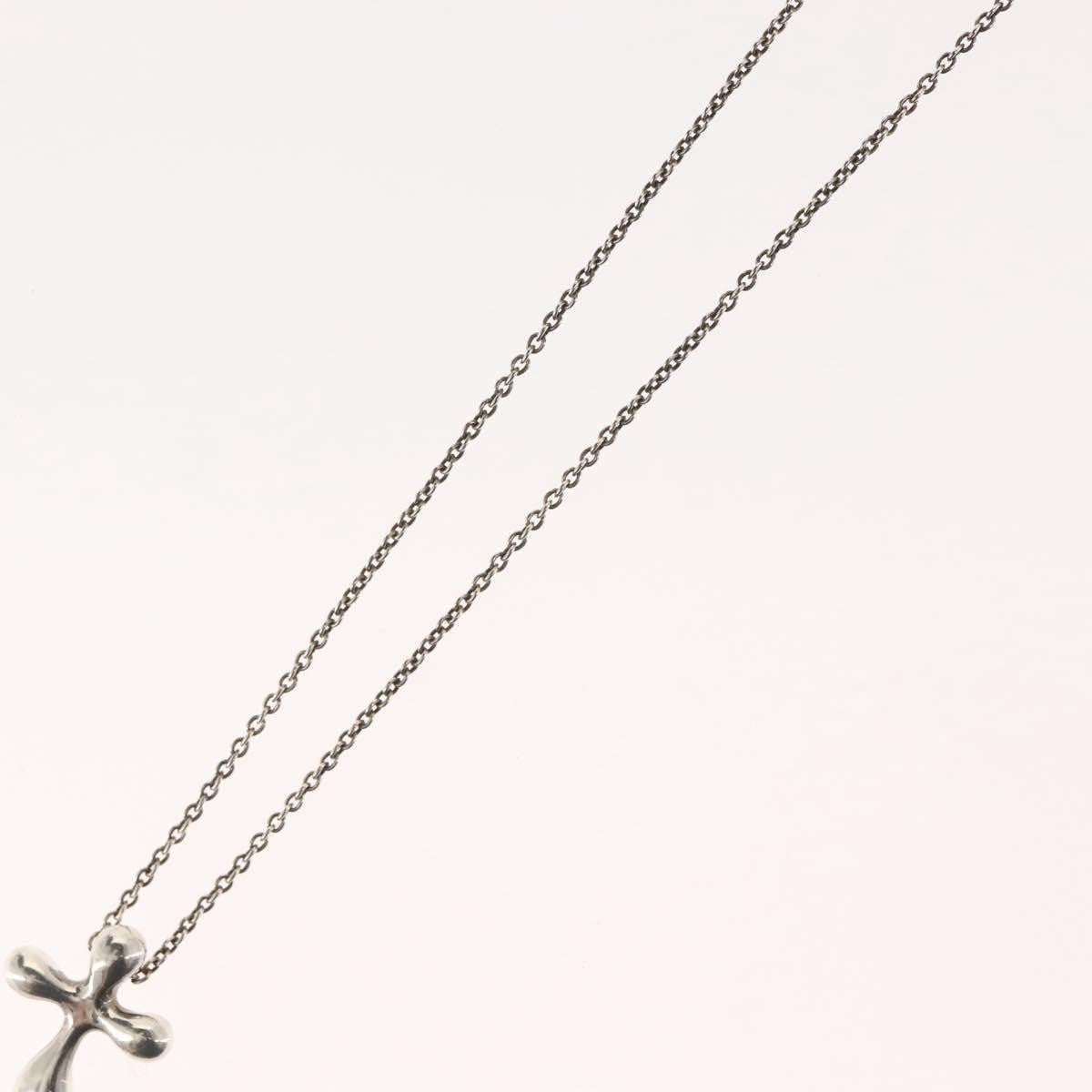Tiffany & Co. Elsa Peretti Cross Pendant Necklace Sterling Silver, SILVER, SILVER, Necklace