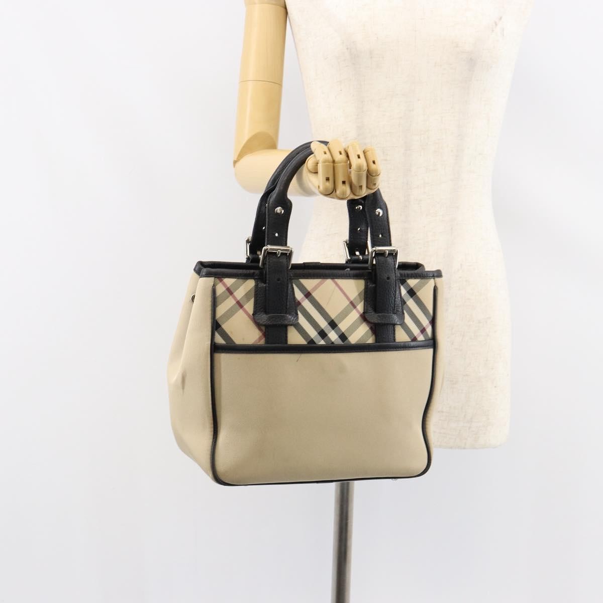 Burberry Nova Check Handbag Nova Check Canvas, BEIGE, CANVAS, Handbag