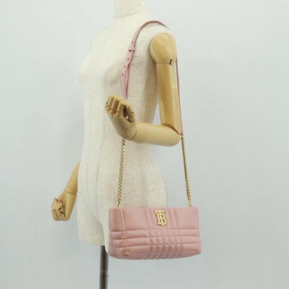 Burberry Lola Zip Shoulder Bag Quilted Leather, PINK, LEATHER, Shoulder bag