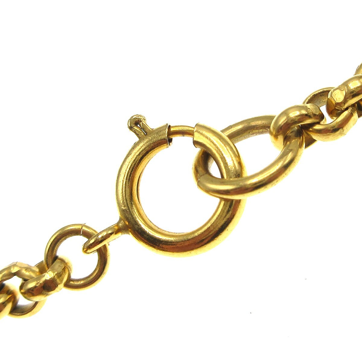 Chanel CC Heart Pendant Necklace Metal, GOLD, GOLD_PLATED, Necklace