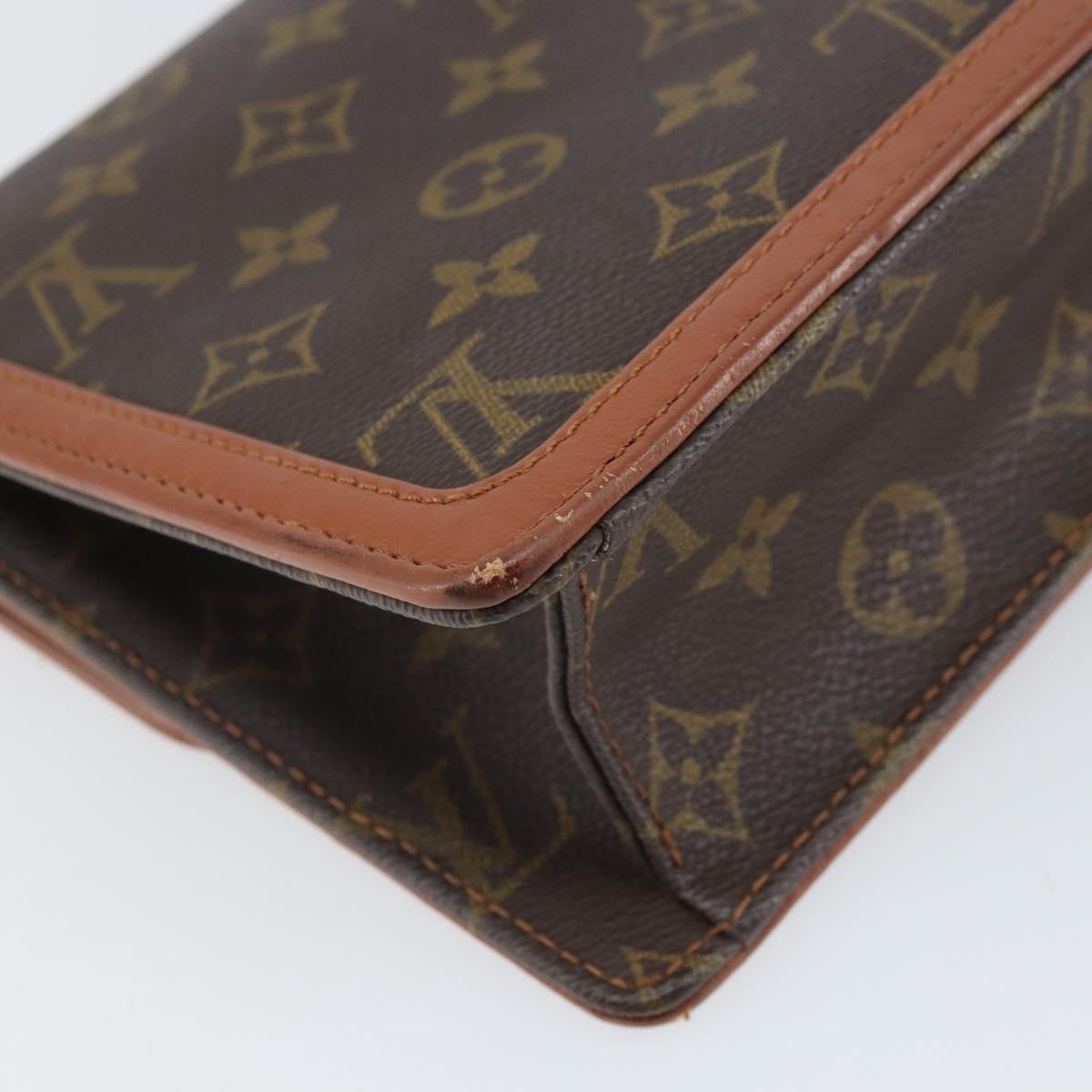 Louis Vuitton Dame Pochette Monogram Canvas, BROWN, CANVAS, Clutche & pouche
