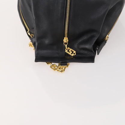 Versace Vintage Shoulder Bag Leather, BLACK, LEATHER, Shoulder bag