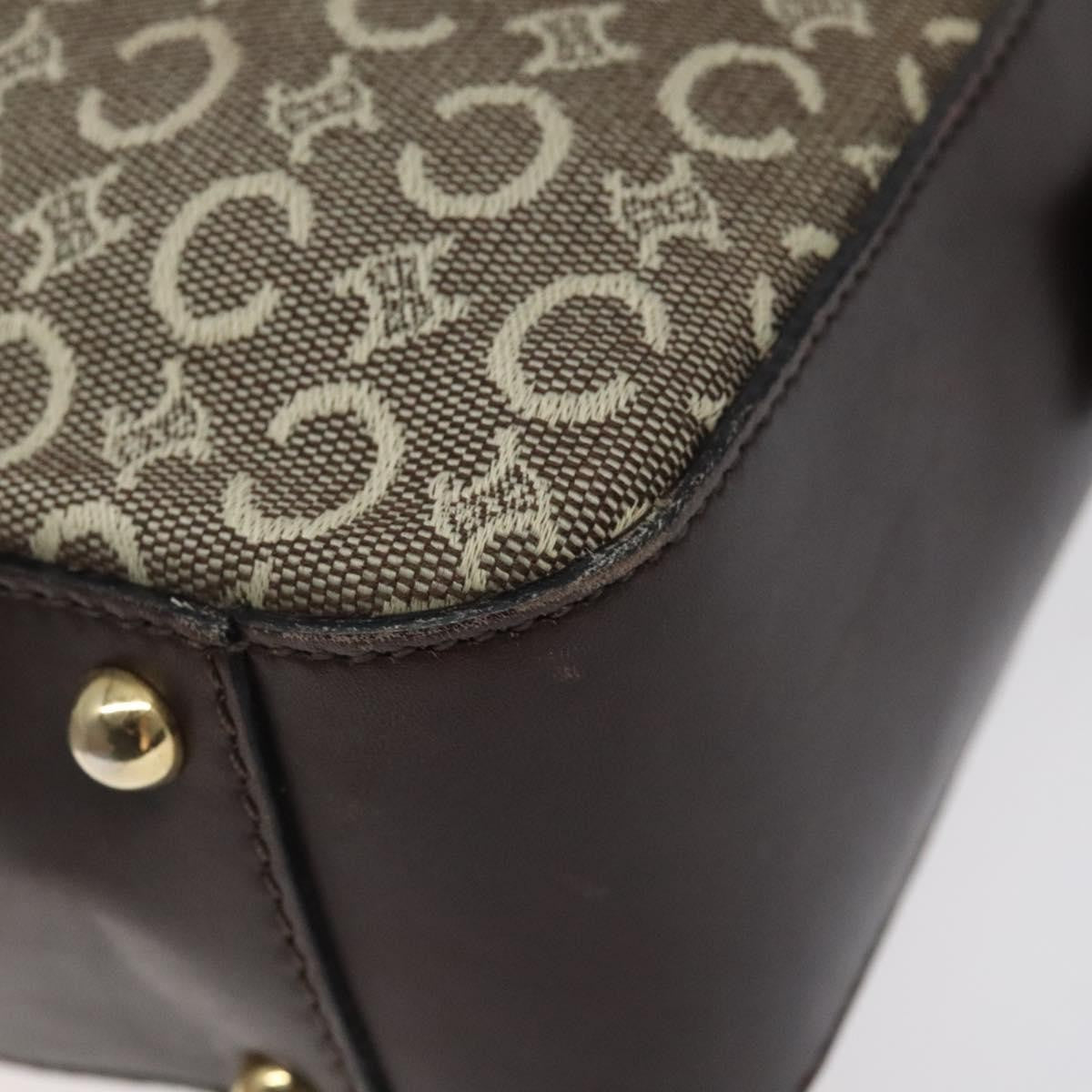 Celine C Macadam Handbag Canvas, Gray, Canvas, Handbag