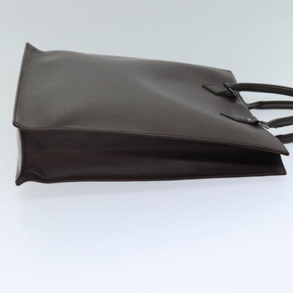 Louis Vuitton Sac Plat Bag Epi Leather, BROWN, LEATHER, Handbag