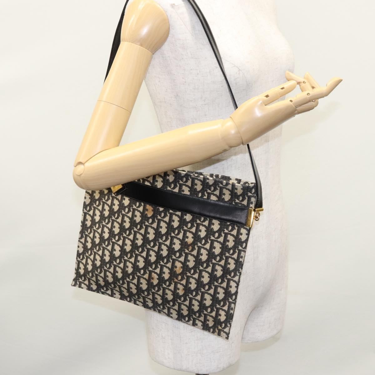 Christian Dior Trotter shoulder bag Canvas, NAVY, CANVAS, Shoulder bag