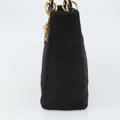 Christian Dior Vintage Lady Dior Bag Cannage Quilt Nylon, BLACK, NYLON, Handbag