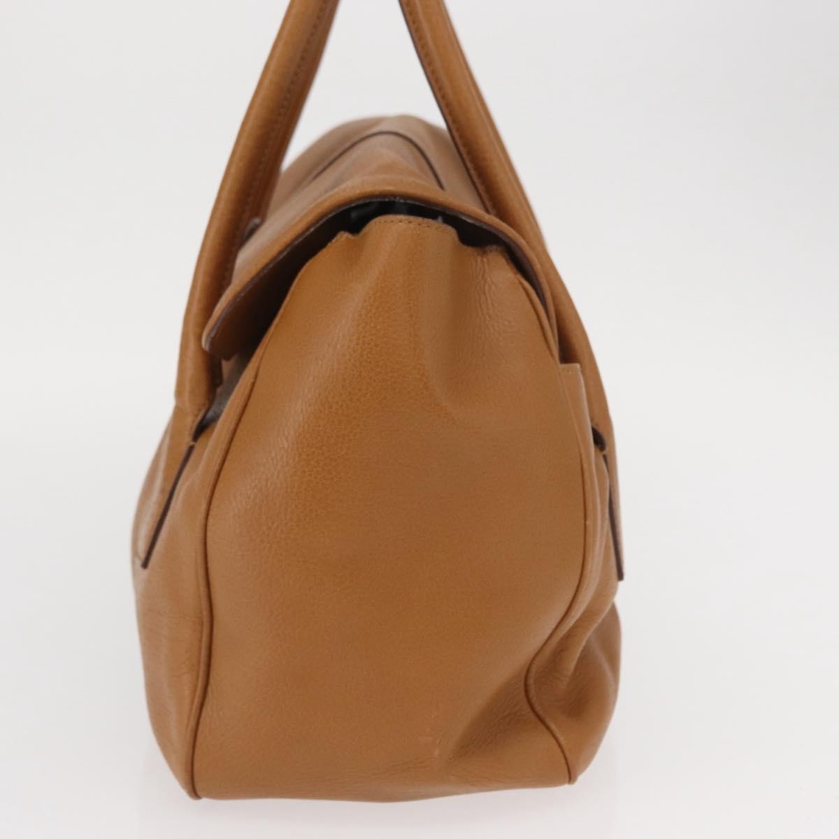 Salvatore Ferragamo Gancini Shoulder Bag Leather, BROWN, LEATHER, Shoulder bag