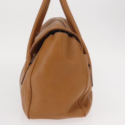 Salvatore Ferragamo Gancini Shoulder Bag Leather, BROWN, LEATHER, Shoulder bag