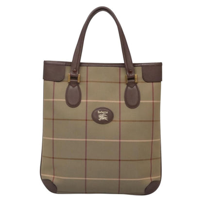 Burberry Nova Check Tote Canvas and Leather, BEIGE, CANVAS, Tote bag