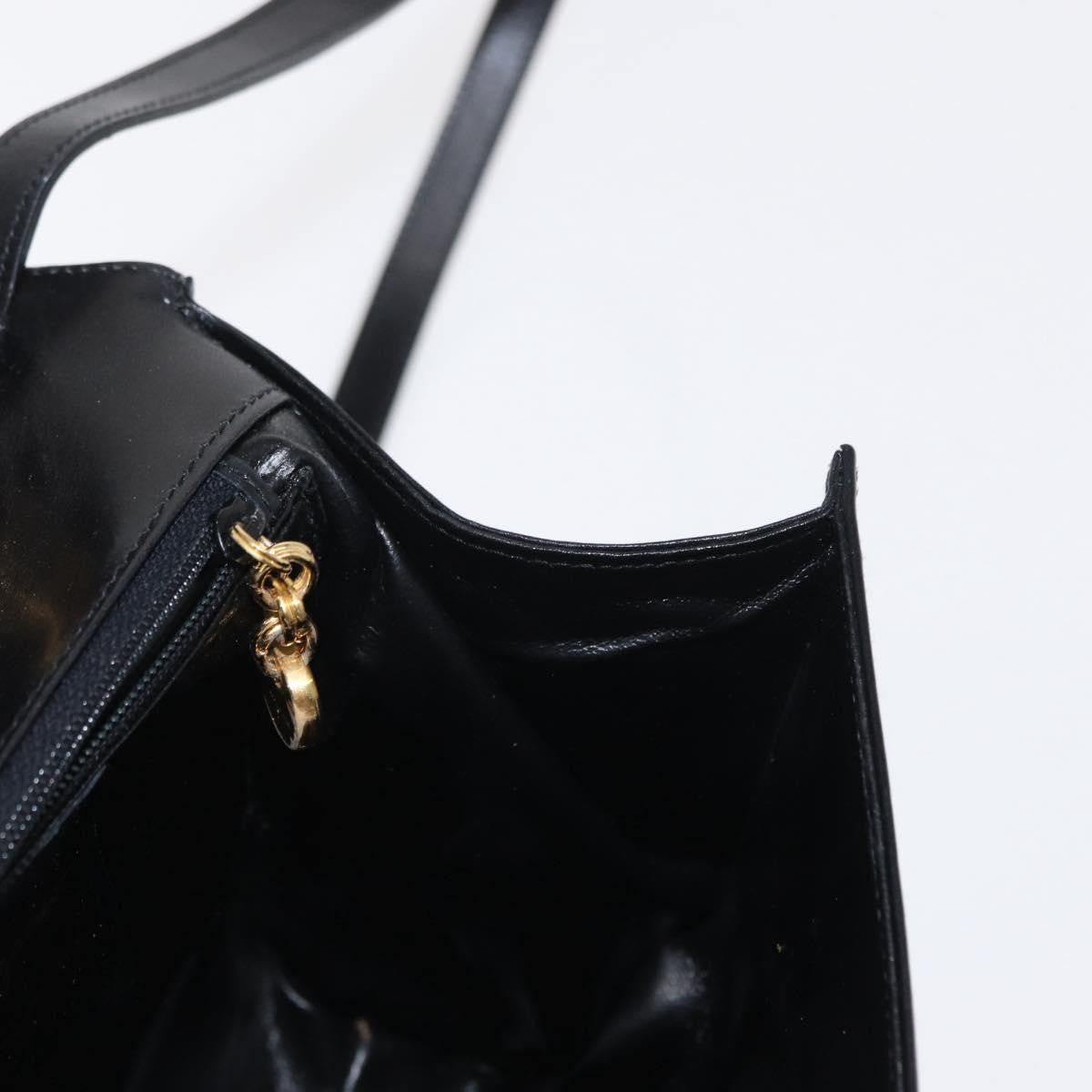 Salvatore Ferragamo Gancini Shoulder Bag Leather, BLACK, LEATHER, Shoulder bag