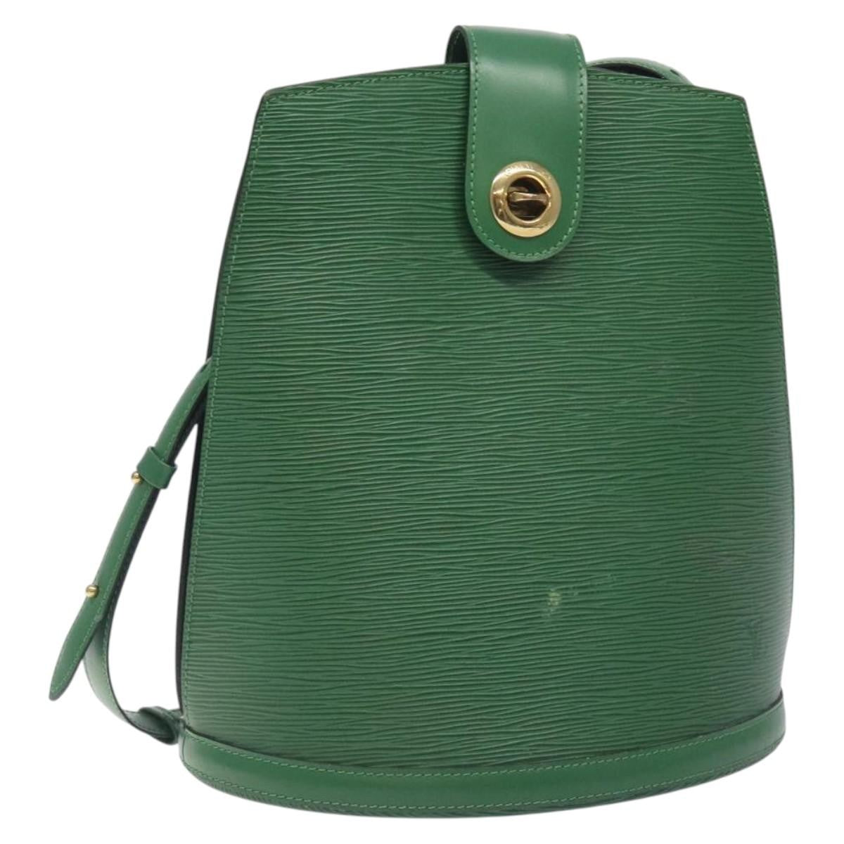 Louis Vuitton Cluny Shoulder Bag Epi Leather, GREEN, LEATHER, Shoulder bag