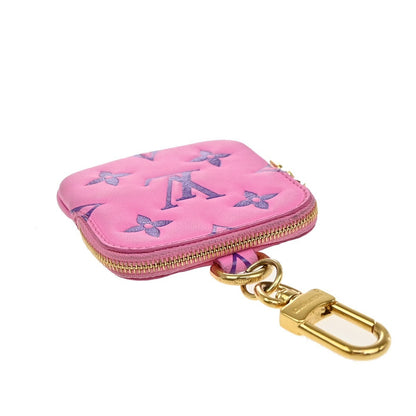 Louis Vuitton Lanyard Multipochette Coin Case Monogram Empreinte, PINK, LEATHER, Wallets