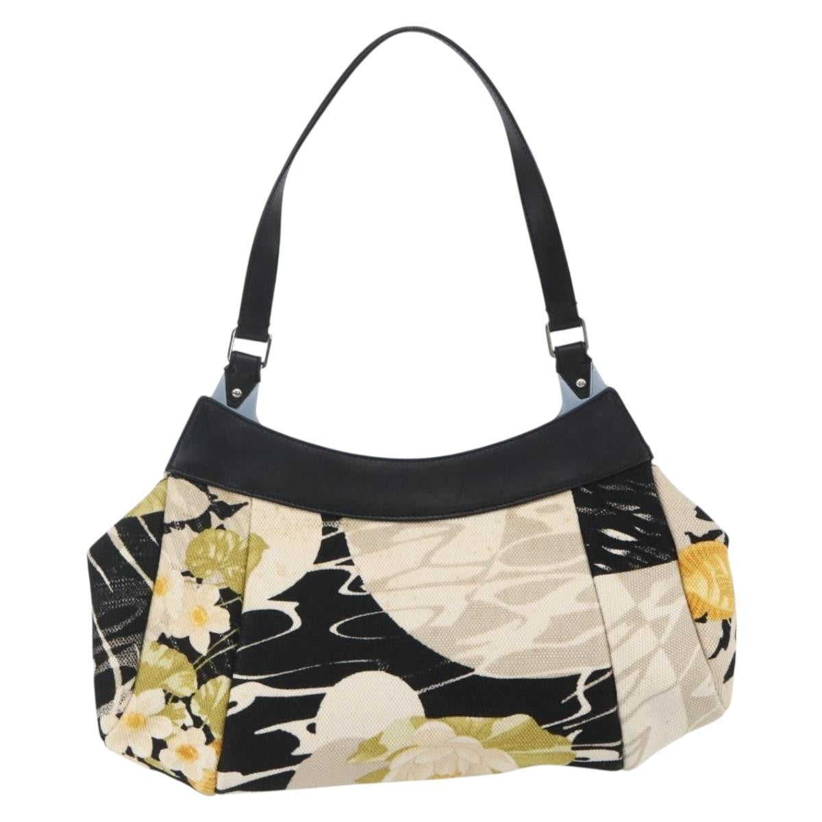Salvatore Ferragamo Gancini handbag Canvas, MULTICOLOUR, CANVAS, Handbag