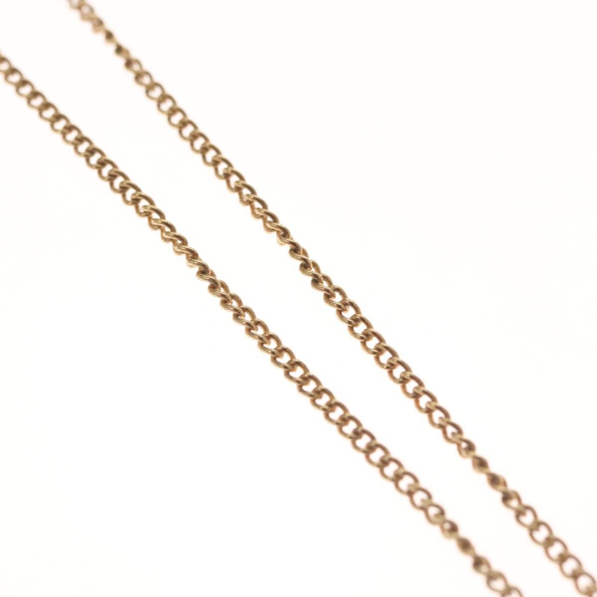 Christian Dior Logo Heart Pendant Necklace Metal, GOLD, METAL, Necklace