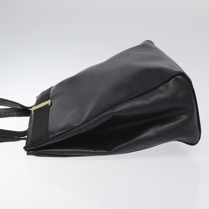Salvatore Ferragamo Vintage Vara Bow Tote Lizard Embossed Leather, BLACK, LEATHER, Tote bag