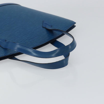 Louis Vuitton Saint Jacques Handbag Epi Leather, BLUE, LEATHER, Shoulder bag