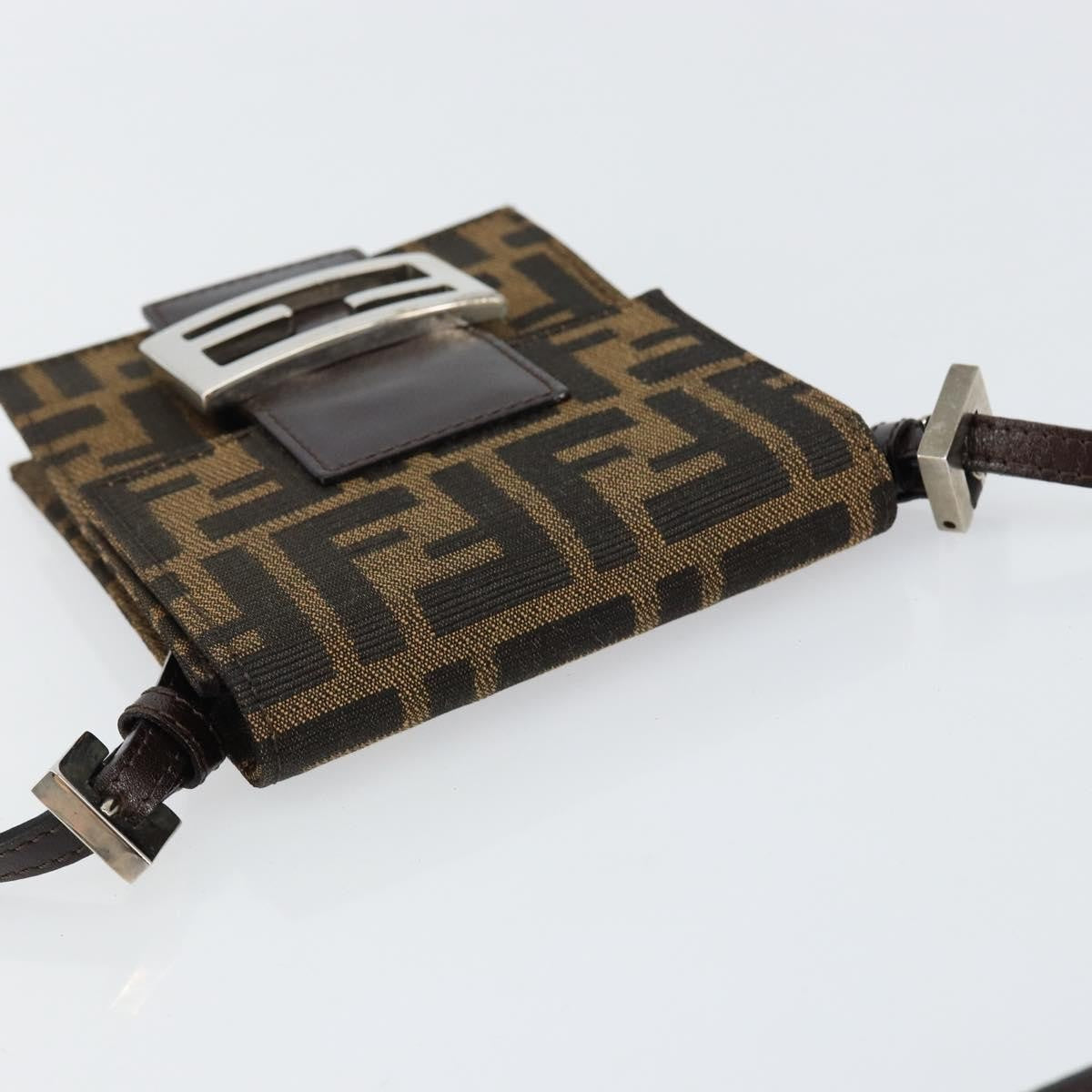 Fendi Vintage Flap Clutch Zucca canvas, BROWN, CANVAS, Clutche & pouche