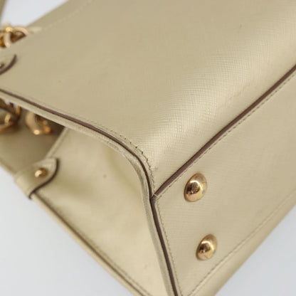 Salvatore Ferragamo Gancini handbag Leather, GOLD, LEATHER, Shoulder bag