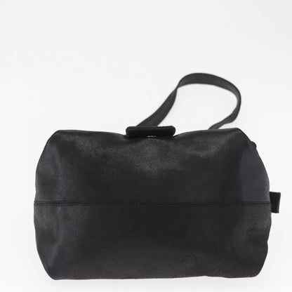 Celine Vintage Shoulder Bag Leather, BLACK, LEATHER, Shoulder bag
