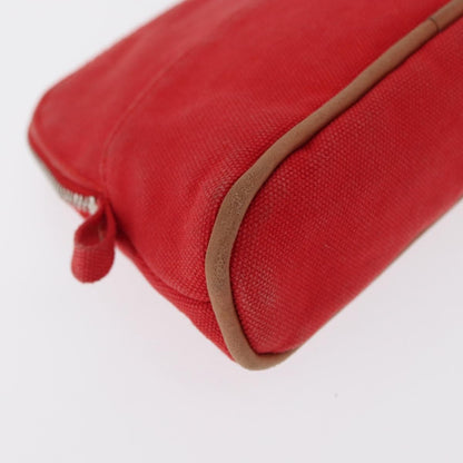 Hermes Bolide Travel Pouch Canvas, RED, CANVAS, Clutche & pouche