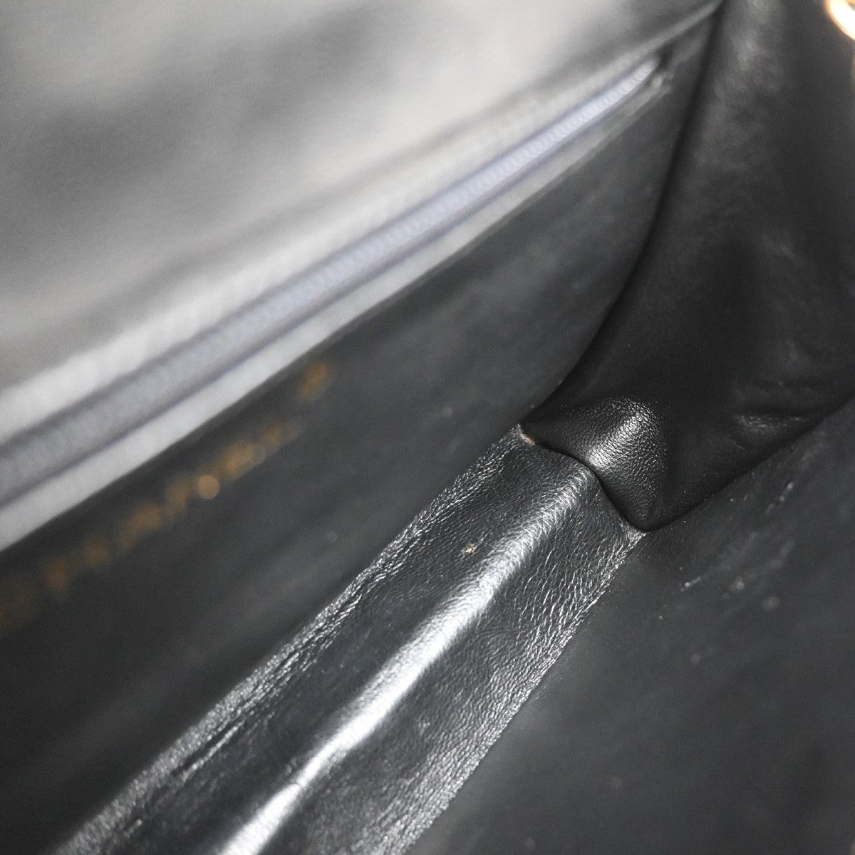 Chanel Vintage CC Full Flap Bag Quilted Lambskin, BLACK, LEATHER, Shoulder bag