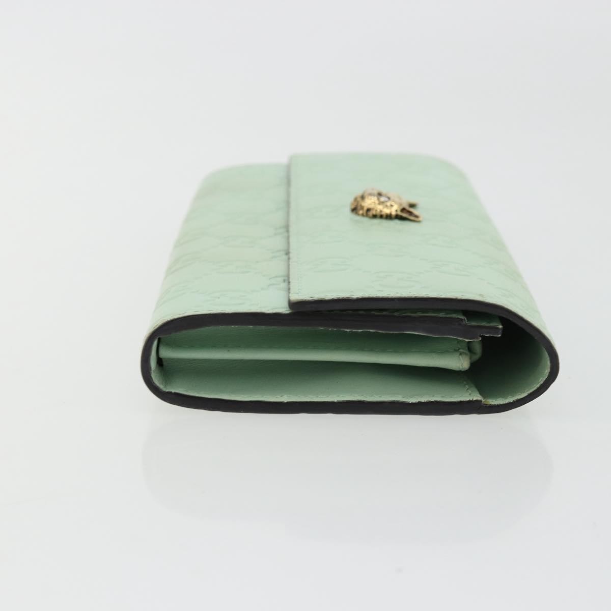 Gucci Guccissima Wallet Motif GG, Green, Leather, Wallet